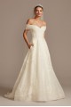 Cuff Off the Shoulder Lace 3D Floral Wedding Dress  CWG877