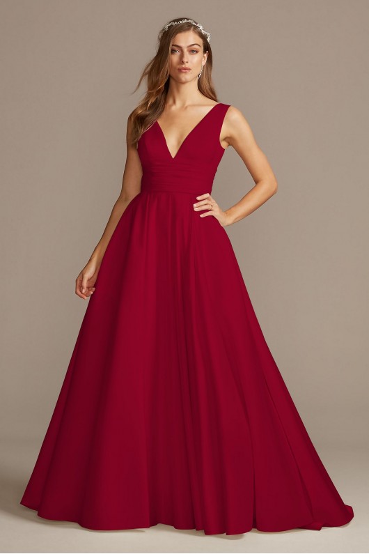 Cummerbund Satin Ball Gown Wedding Dress  Collection 4XLV3848