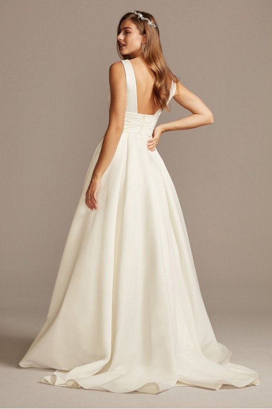 Cummerbund Satin Ball Gown Wedding Dress  Collection 4XLV3848