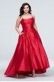 Double Skinny Strap Plus Size Gown with Pockets Blondie Nites 1620BNW