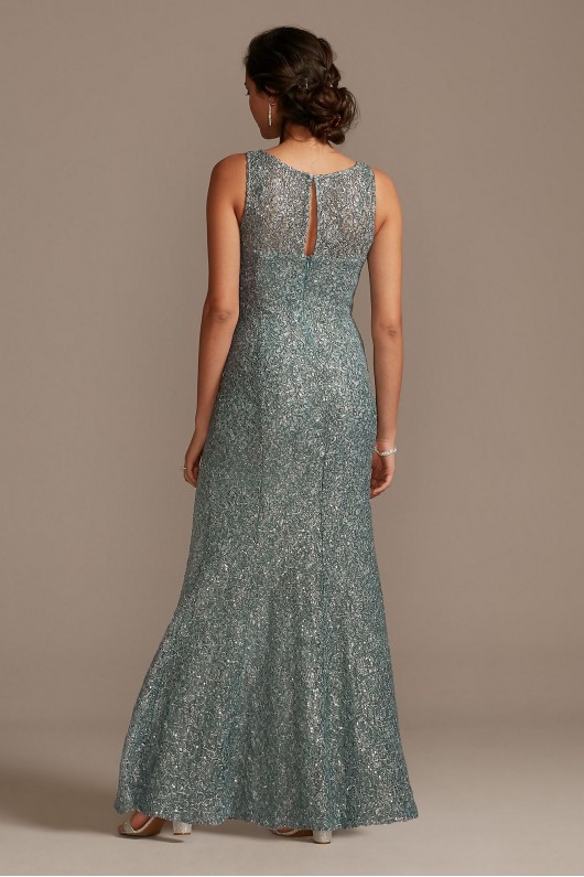 Embellished Cold-Shoulder Capelet Lace Dress Set Ignite 7119348