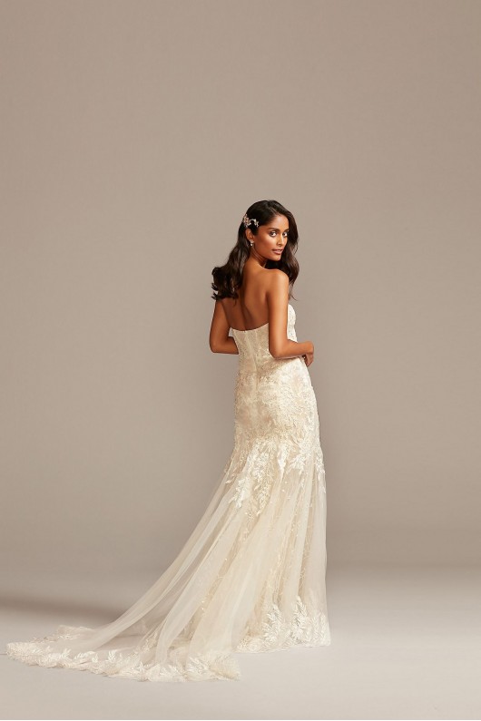 Embellished Lace Corset Petite Wedding Dress Melissa Sweet 7MS251207