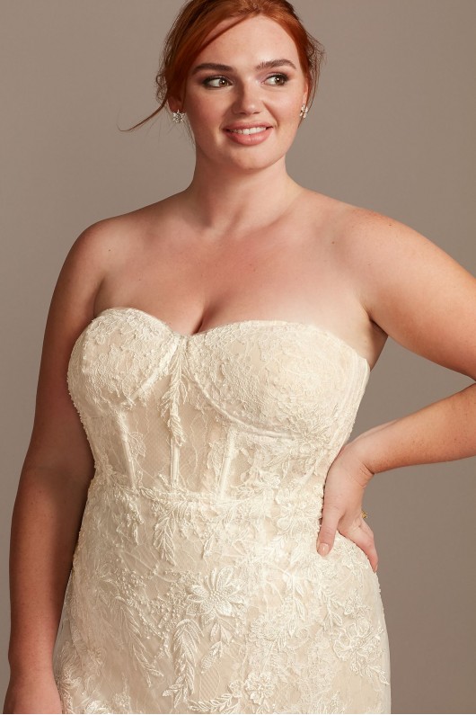 Embellished Lace Corset Plus Size Wedding Dress Melissa Sweet 8MS251207