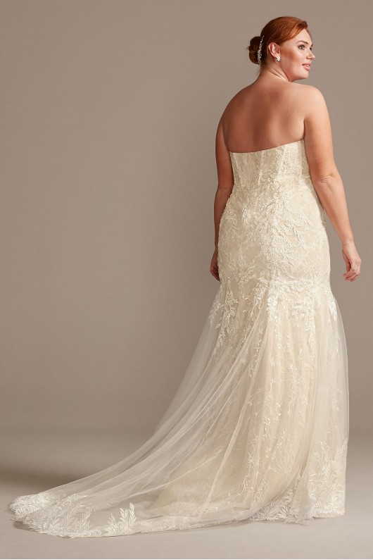 Embellished Lace Corset Tall Plus Wedding Dress Melissa Sweet 4XL8MS251207