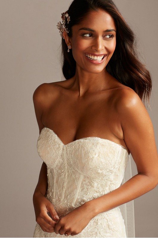Embellished Lace Corset Tall Wedding Dress Melissa Sweet 4XLMS251207
