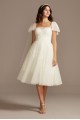 Embroidered Love Note Short Tulle Wedding Dress Melissa Sweet MS161233