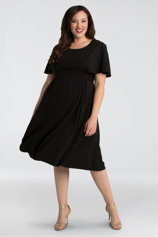 Estella Crepe Plus Size A-Line Dress Kiyonna 11172806