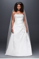 Extra Length A-line Side Drape Strapless Gown  Collection 4XL9V9665