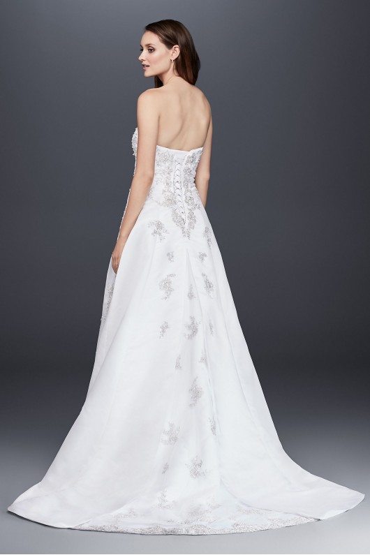 Extra Length Corset Back Wedding Dress with Drape  Collection 4XLV9665