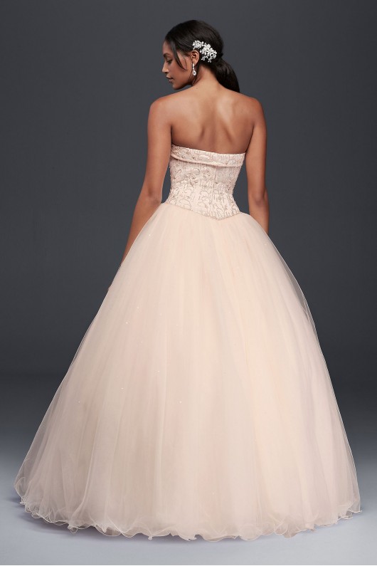 Extra Length Satin Beaded Bodice Wedding Dress  Collection 4XLNT8017
