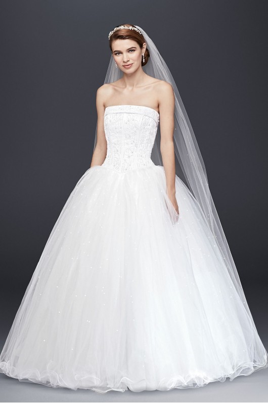 Extra Length Strapless Wedding Dress with Beading  Collection 4XLT8017