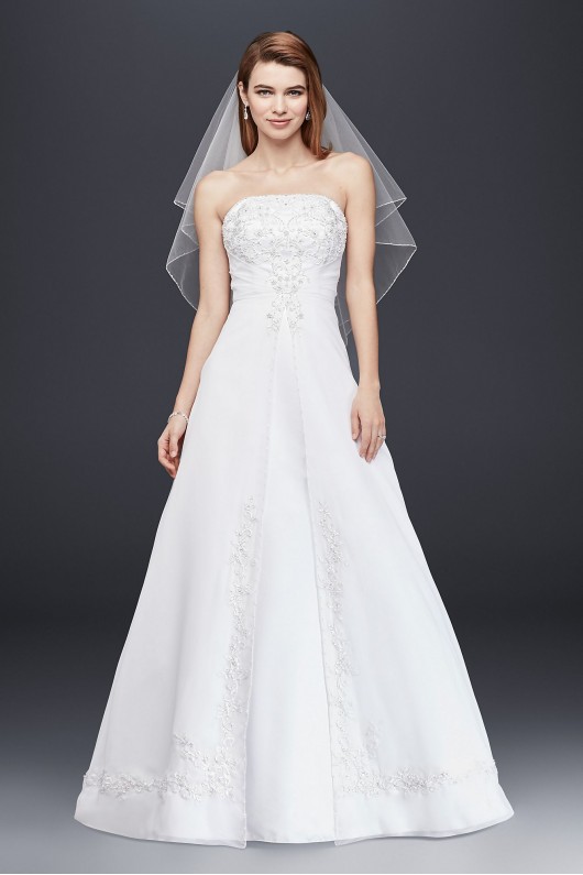 Extra Length Wedding Dress with Removable Sleeves  Collection 4XLNTV9010