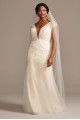 Floral Applique Cap Sleeve Plus Size Wedding Dress Melissa Sweet 8MS251218