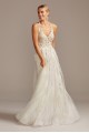 Floral Applique Open Back Tulle Wedding Dress  SWG841