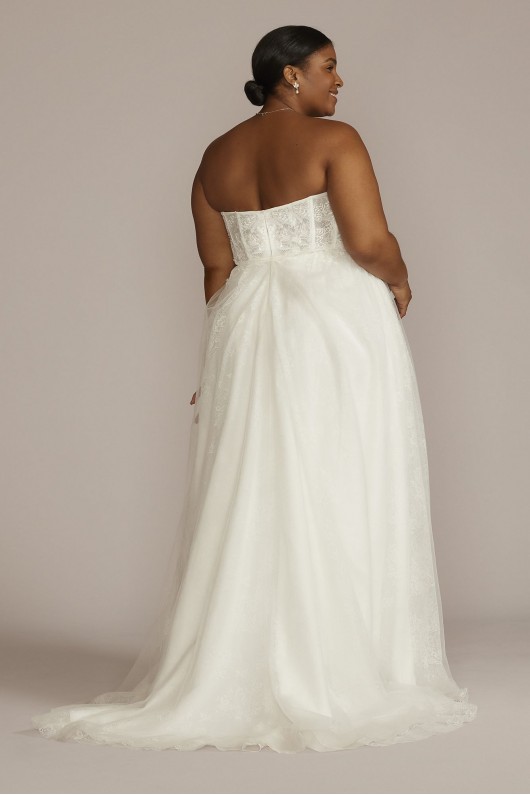 Floral Corset Bodice Plus Size Wedding Gown DB Studio 9WG4051