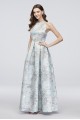 Floral Jacquard Sleeveless Ball Gown with Pockets Alex Evenings 1811231