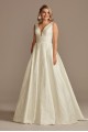 Floral Jacquard V-Neck Wedding Dress DB Studio WG4012DB