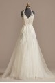 Floral Open Back Bodysuit Tall Wedding Dress  4XLMBSWG841