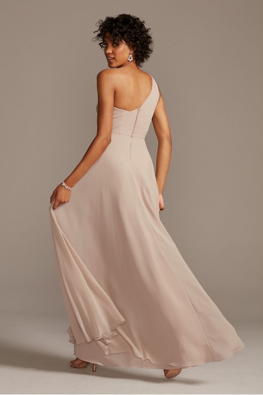 Full Skirt Bridesmaid Dress with One Shoulder  F20062
