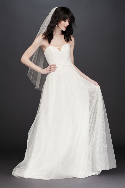 Gradient Glitter Tulle Petite Wedding Dress  Collection 7WG3961