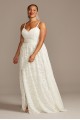Grosgrain Banded Lace Plus Size Wedding Dress Melissa Sweet 8MS161213