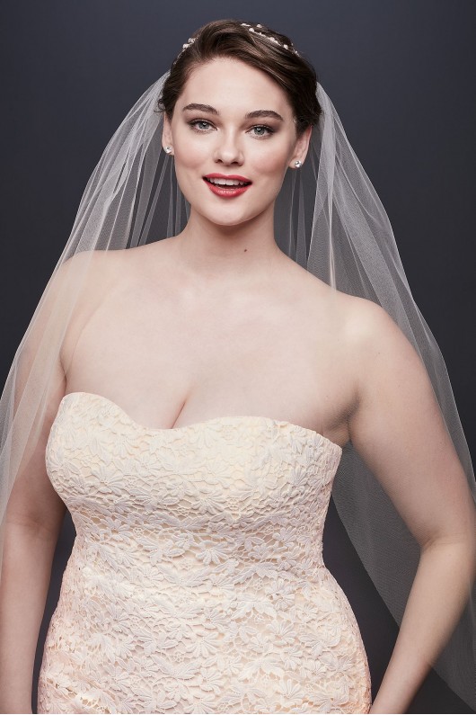 Guipure Lace Sheath Plus Size Wedding Dress Galina 9WG3885