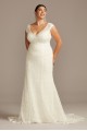 Hand Beaded Cap Sleeve Tall Plus Wedding Dress Melissa Sweet 4XL8MS251206