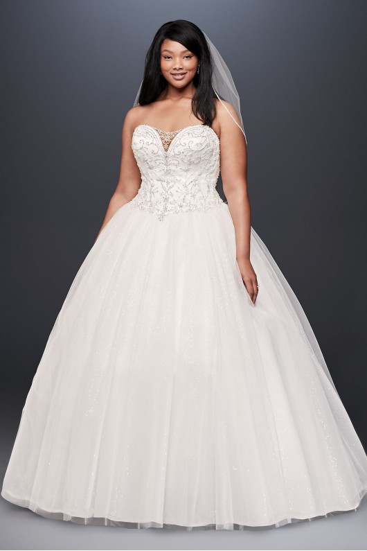 Hand-Beaded Illusion Plus Size Wedding Dress  Collection 4XL9V3849