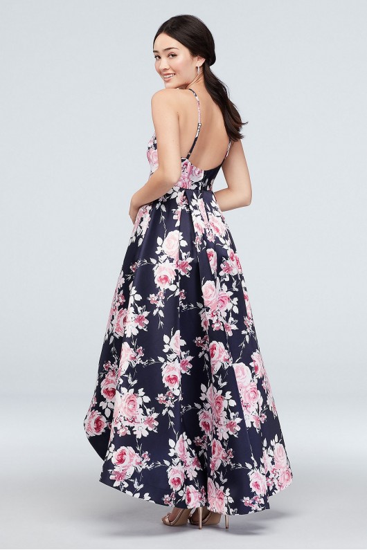 High-Low Floral Mikado Ball Gown with Pockets Speechless X39851Q68