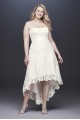 High-Low Tea-Length Lace Plus Size Wedding Dress Galina 9WG3925