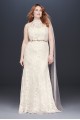 High-Neck Lace Halter Plus Size Wedding Dress Melissa Sweet 4XL8MS251192