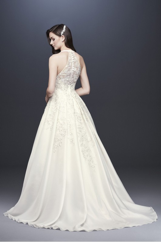 Illusion Back Organza Halter Wedding Dress  Collection WG3936