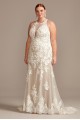 Illusion Keyhole Applique Tall Plus Wedding Dress  4XL9SWG843