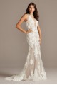 Illusion Keyhole Applique Tall Wedding Dress  4XLSWG843