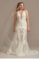 Illusion Keyhole Bodysuit Petite Wedding Dress  7MBSWG843