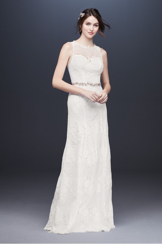 Illusion Sweetheart Open Back Lace Wedding Dress Galina WG3953