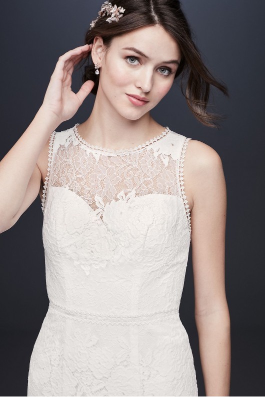 Illusion Sweetheart Open Back Lace Wedding Dress Galina WG3953