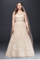 Jewel Lace A-Line Beaded Plus Size Wedding Dress Jewel 9WG3755