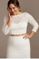 Lace 3/4 Sleeve Plus Size Wedding Separates Top DB Studio 9DS150847