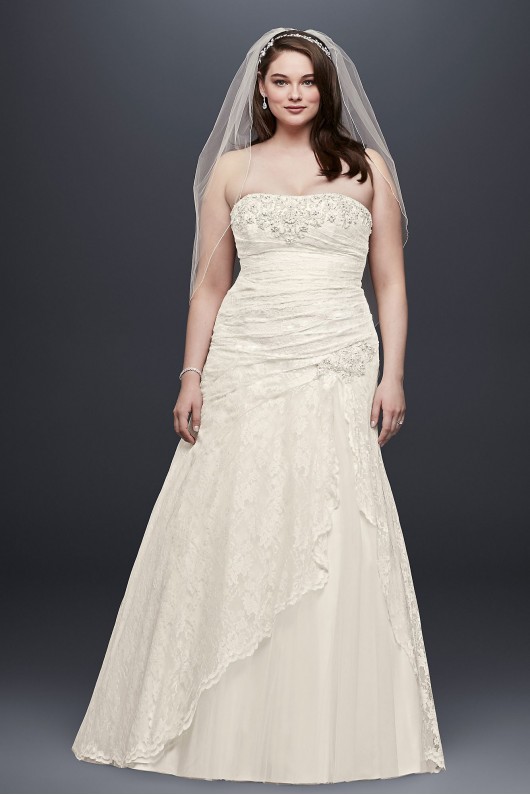Lace A-line Side Split Plus Size Wedding Dress  Collection 9YP3344