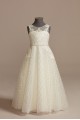 Lace Applique Sequin Tulle Flower Girl Dresses,aaa00f Girl Dress DB Studio WG1430