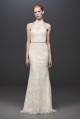 Lace High-Neck Halter Sheath Wedding Dress Melissa Sweet MS251192