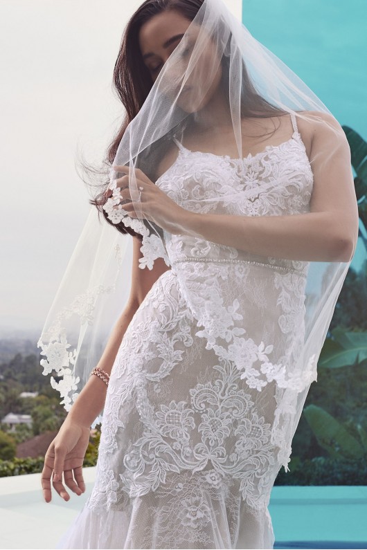 Lace Mermaid Wedding Dress with Moonstone Detail  SWG824
