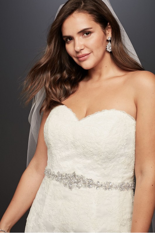 Lace Plus Size Wedding Dress with Scalloped Hem  Collection 9V3680