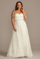 Lace Plus Size Wedding Dress with Side Drape Skirt  Collection 4XL9WG3805
