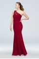 Lace Stretch Crepe One-Shoulder Bridesmaid Dress  F19977