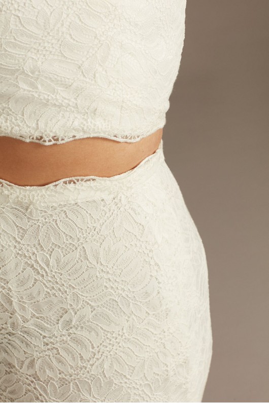 Lace Two-Piece Scalloped Plus Size Wedding Dress Melissa Sweet 8MS251210