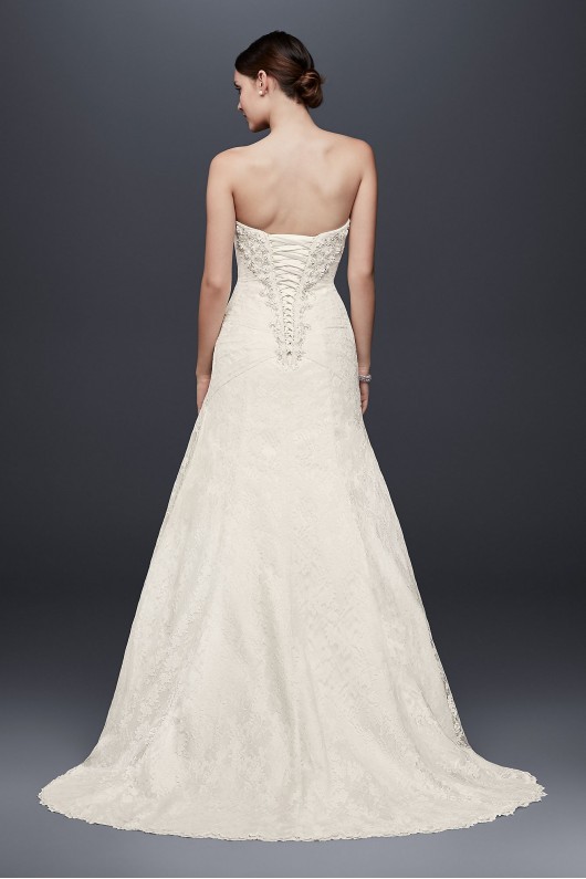 Lace Wedding Dress with Beading and Side Split  Collection 4XLYP3344