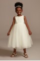 Lace and Mesh Tank Flower Girl Dress  OP222