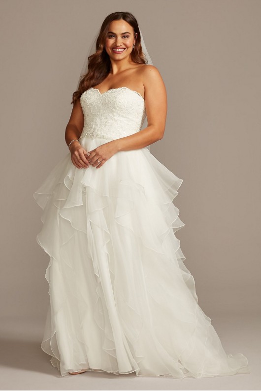 Lace and Organza Plus Size Ball Gown Wedding Dress  Collection 9WG3830
